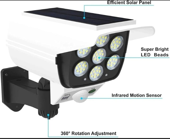 Solar LED Security Wall Light with Motion Sensor & Remote Control โ Waterproof Outdoor Flood Light