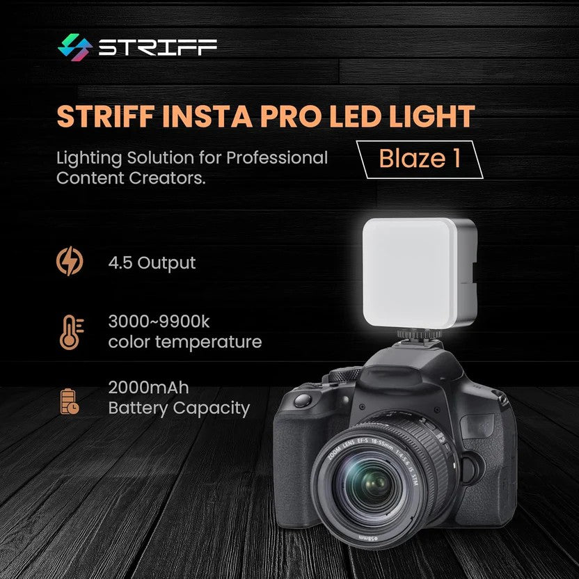 Mini LED Video Light for Mobile & Camera – Rechargeable Clip-On Vlogging Light