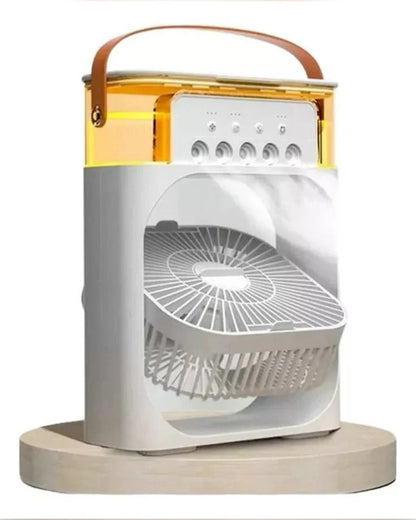 Portable Mini Air Conditioner Fan with LED Light & Water Cooling – USB Rechargeable Desk Cooler