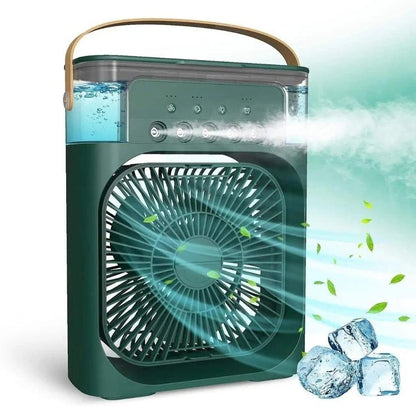 Portable Mini Air Conditioner Fan with LED Light & Water Cooling – USB Rechargeable Desk Cooler